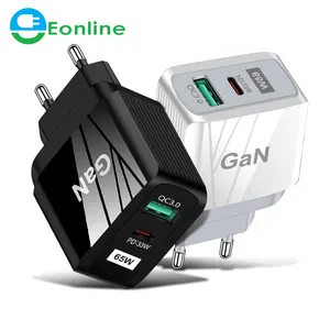 EONLINE 65W GaN 충전기 전화 빠른 충전기 아이폰 삼성 iPad 노트북 PD USB C 빠른 충전기 3.0 유형 C