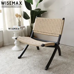 WISEMAX mobilya üreticileri modern kapalı ahşap mobilya katı kül ahşap katlanabilir tasarım boş sandalye