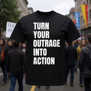 Transformez votre colère en action T-shirt promotionnel unisexe pour adulte noir - Product Image 3