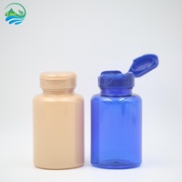 Bouteille en acrylique transparente de 120 ml pour Cordyceps, flacon vide en plastique pour compléments alimentaires, pilules, comprimés et emballage de Cordyceps