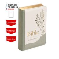Couverture en cuir PU de qualité supérieure avec estampage à chaud pour livre religieux, impression de Bibles modernes et robustes