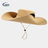 Chapeau hommes Super grand bord seau chapeau séchage rapide chapeau de soleil extérieur résistant aux UV résistant au soleil respirant pêche casquette alpine