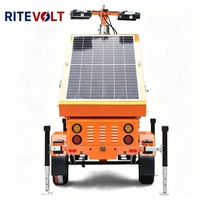 Sıcak Fırsat Turuncu Mobil Güneş Enerjili Treyler Aydınlatma Sistemi 3*380W LED Lambalar IP67 Dereceli 5000K Gün Işığı 16 Saat Çalışma Süresi