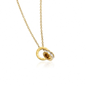 Collares con Colgante de Corazón de Acero Inoxidable, Unisex, Color Oro/Plata, Cadena con Diseño de Olas, Tendencia de Moda para Festivales, Gran Venta - Product Image 2