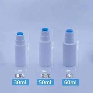 HDPE 30ml 50ml 60ml 100ml Nachfüllbare <span class=keywords><strong>Roll-on</strong></span>-Flasche mit Schraubverschluss und Schwammapplikator für Hautpflegecreme mit Siebdruck - Product Image 2