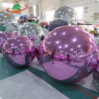 Boule disco gonflable géante, boule miroir gonflable lumineuse pour événement