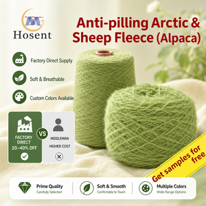 Fil de laine d'alpaga polaire arctique anti-boulochage, doux et moelleux pour pulls et tricots, vente en gros directe d'usine, échantillon gratuit - Product Image 1