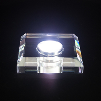 Base de lampe Led à affichage 3D, 7 couleurs, rvb, lampe de nuit rechargeable par USB, support carré en cristal, base LED, vente en gros
