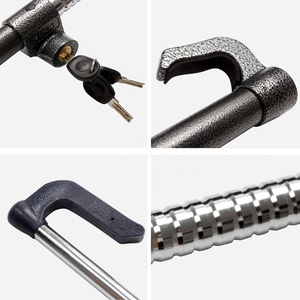 Verrouillage de la pédale de frein C vers le <span class=keywords><strong>volant</strong></span>, <span class=keywords><strong>antivol</strong></span> rétractable à double crochet pour pédale d'embrayage de voiture avec 3 clés - Product Image 5