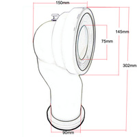 Fabricant chinois de toilettes WC Pan Shiting Connecteur Home Smart Toilet Adaptateur de connexion de tuyau en plastique avec joint en caoutchouc