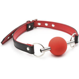 Produit phare : Équipement de bondage SM unisexe pour adultes, bâillon boule avec sangle <span class=keywords><strong>en</strong></span> cuir PU, jouets de contrainte pour couples fétichistes - Product Image 6