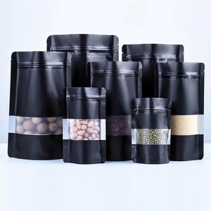 Black Mylar <b>Bags</b> <b>Food</b> Storage Smell Proof Stand up Pouch Black Ziplock <b>Bags</b> Stand up Foil Pouch Packaging <b>Bags</b> - Product Image 1