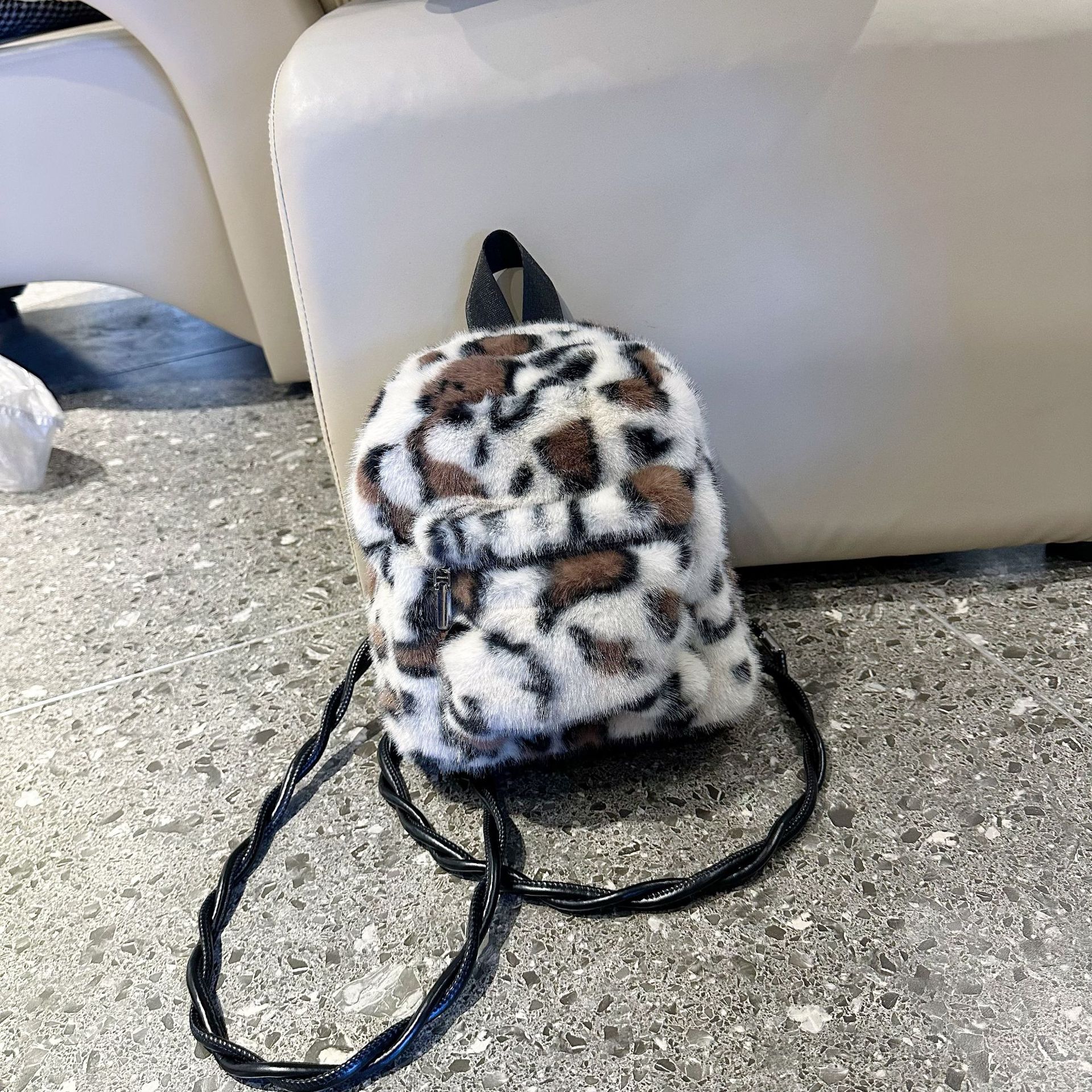 White leopard print