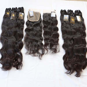 Vente en gros de cheveux vierges cambodgiens bruts vendeurs de paquets de tissage ondulé à cuticules alignés cheveux humains en vrac bouclés non traités - Product Image 4