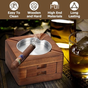Estuche de Cigarros de Madera Moderno y Personalizable de la Marca HY, con Cajón e Inserto Metálico para Accesorios de Fumar, Uso Doméstico - Product Image 5