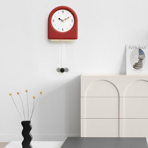 Arched <b>Wall</b> <b>Clock</b> Battery Powered Single Face Living Room Modern <b>Design</b> - Product Image 4
