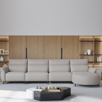 Ensemble canapé moderne de luxe à trois places en cuir véritable pour appartement, hôtel, hôpital ou salon avec salon et couchage