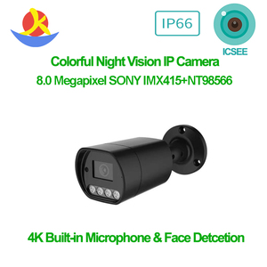 Caméra Bullet Extérieure 8MP CMOS Sony Imx415 avec Micro Intégré, LED Chaude, Vision Nocturne Couleur 49Ft, Détection Faciale, 90 RTSP pour Maison Intelligente - Product Image 2