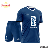 Hochwertiges Fußballtrikot-Set zu günstigem Preis für Jugendliche und Erwachsene, Team-Fußballausrüstung, schlichtes Design 2023-2024, Herren-Sportbekleidung