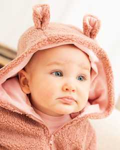 Tout-petits garçons filles mignon ours oreilles doux chaud polaire fermeture éclair enfants à capuche bébé vestes & outwears - Product Image 3