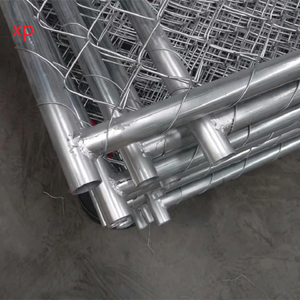 Fabricantes de cercas de malla de diamante Poste de cerca de eslabones de cadena extraíble 6FT X 10FT Cerca de eslabones de cadena temporal galvanizada - Product Image 4