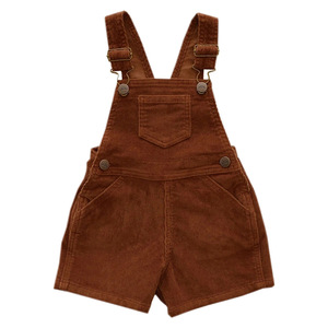 مخصص عادي الألوان مدرسة الاطفال السروال القصير أكمام الحمالة سروال قصير الفتيات وزرة - Product Image 1