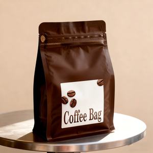 Bolsas de Papel de Aluminio de Alta Calidad con Logotipo Impreso Personalizado, Bolsas de Mylar Negras Mate para Empacar Café, Bolsas Verticales para Semillas - Product Image 2