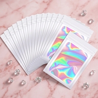 Sacs en plastique transparents à faible MOQ, résistants à l'humidité, imprimés numériquement, pour aligneurs dentaires, médicaments, sacs Mylar blancs avec fermeture éclair