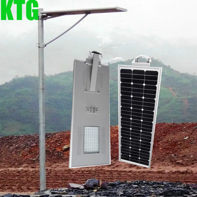 Mô-đun thiết kế độ sáng cao giá xuất xưởng 60W 80W 100W 150W 200W tất cả trong một đèn đường năng lượng mặt trời với pin inbuild LiFePO4