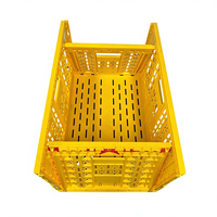 Vente directe d'usine, caisse en plastique pliable, présentoir pour magasin de détail, caisse à légumes empilable et pliable