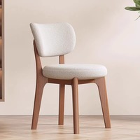 Chaise de salle à manger confortable en bois de luxe de style nordique moderne, restaurant, hôtel, cuisine, salon, café, table à manger