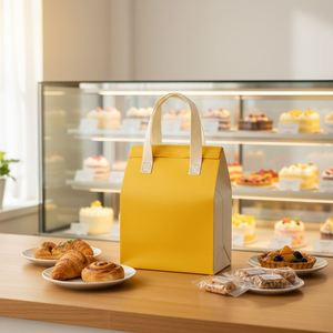 Ready to Ship Disposable Nonwoven Food Thermal Food Cooler Bag Aluminum Foil Insulated Takeout Bags for Dessert Cake Bread - Product Image 1