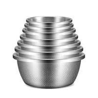 FTS Ensemble de saladiers en acier inoxydable 304 personnalisés de haute qualité Grand bol mélangeur de restauration en métal réutilisable pour bassin de restaurants