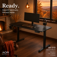 Bureau debout électrique réglable en hauteur AOR, en bois MDF, pour bureau à domicile, avec structure métallique stable, vente en gros usine