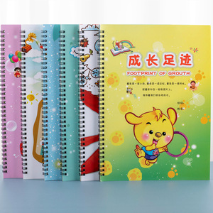 A4 Growth Record Notebook For Preschool And Primary School Children Spiral Bound Colorful Pages With Cartoon Cover - Product Image 2