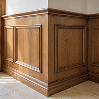 Panneaux muraux décoratifs en bois de chêne français classique de luxe sur mesure pour la décoration intérieure des villas et des hôtels