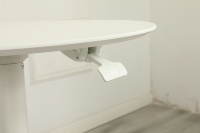 Table ronde de café mobile réglable en hauteur portable de levage de gaz d'Ada Furniture pour la table de thé à usage domestique avec quatre roues verrouillées