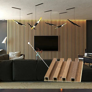 แผ่นผนังไม้ WPC 3D สําหรับบอร์ดผนังและแผงภายในที่ทนทาน - Product Image 3