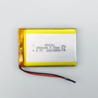 Batterie Lipo Slim 1500mAh 3.7V 5.55Wh avec pochette souple, cellule au lithium, carte de protection PCB et connecteur de câblage personnalisé pour appareils de télécommunications