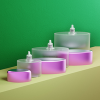 2024 nouvelle bouteille transparente portable mince soins de la peau mini crème solaire crème pour le visage bouteille vide pot cosmétique avec couvercles
