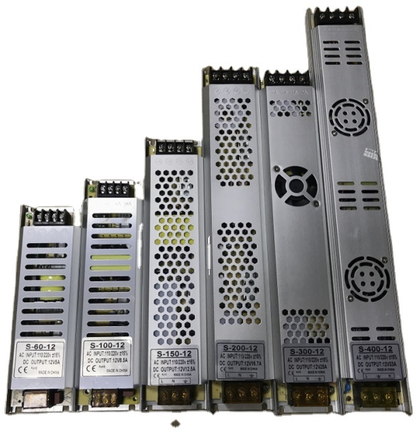 AC 220V to DC 12V/24V 60W-400W Super Slim Led Power Supply 5A 8.3A 10A 12.5A 16.7A 25A 33A Led Driver for Led Strip