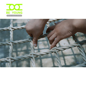 Hamac à bascule Couchage Net Maille Qualité Hamacs Avec Corde Polyester Pour Arbres Rond Lit Balançoire Plage Personnalisé Salon De Jardin - Product Image 3