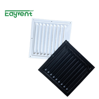 Grille de ventilation murale carrée en alliage d'aluminium, étanche à la pluie, avec moustiquaire anti-insectes, couvercle de ventilation extérieur résistant aux intempéries, HVAC