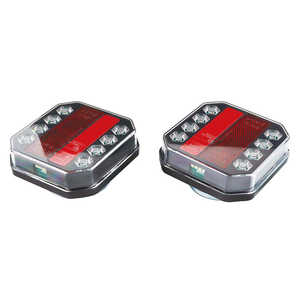 Feux arrière LED magnétiques <span class=keywords><strong>sans</strong></span> <span class=keywords><strong>fil</strong></span> pour camions et remorques - <span class=keywords><strong>Kit</strong></span> de feux stop, clignotants et feux de freinage, 12V/24V IP65 étanche - Product Image 5