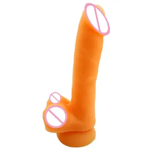 Vibrador realista tamanho XL, brinquedo de silicone grande para mulheres, brinquedo de sexo macio e sensual, brinquedo de 9 polegadas para imitação de pênis, novidade engraçada anal, sexy e divertido
