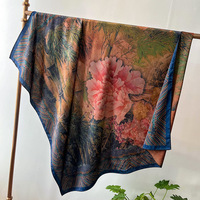 Écharpe de luxe en pure soie de mûrier 110*110CM, double face, imprimé à pois, en gaze gaufrée, foulard pour femme, été