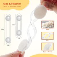 Gaixie Lot de 10 Serrures de Sécurité Transparentes pour Portes de Placard, Verrous de Sécurité pour Bébé, Protection Contre les Enfants