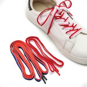 Fashion Women Sneakers Flat Shoelaces Two Tone <b>Laces</b> Customizable End Metal Tips Shoe <b>Laces</b> - Product Image 3