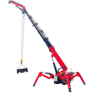 Ponsel 3 Ton Spider Crane 2 T perayap kecil Spider Crane baterai Diesel jendela listrik Fly Jib Man keranjang pengangkat kaca opsional - Product Image 2