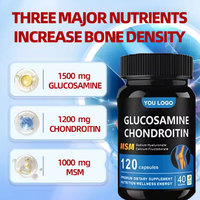 Ausreson OEM Comprimés de Glucosamine Chondroïtine MSM pour la Santé des Articulations et des Os, Collagène Halal, Vitamine